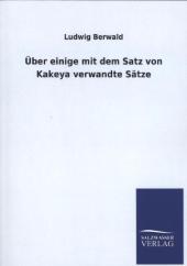 �ber einige mit dem Satz von Kakeya verwandte S...