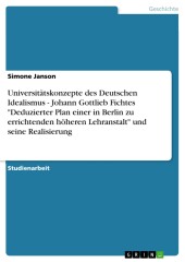 Universit�tskonzepte des Deutschen Idealismus -...