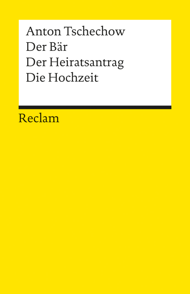 Der Bär. Der Heiratsantrag. Die Hochzeit. Drei Einakter main product photo
