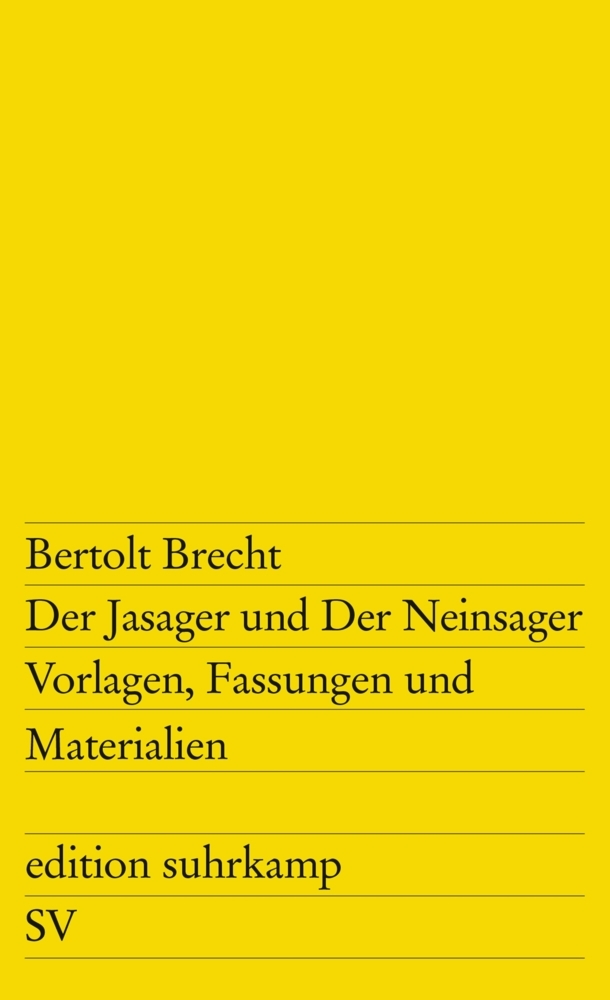 Der Jasager und Der Neinsager; . main product photo