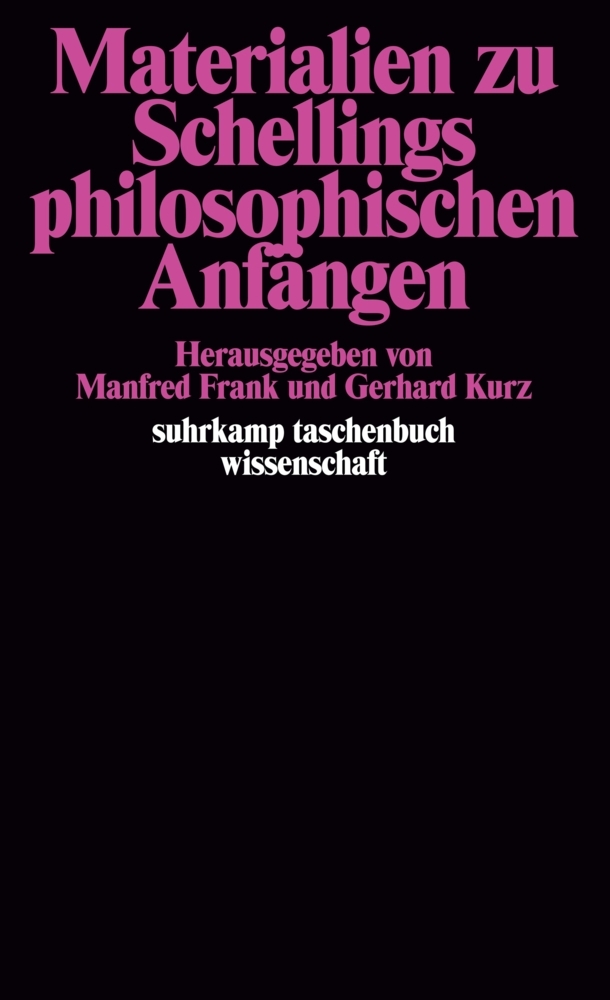 Materialien zu Schellings philosophischen Anfängen main product photo