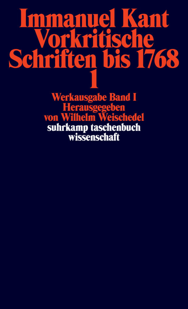 Vorkritische Schriften bis 1768. Tl.1 main product photo