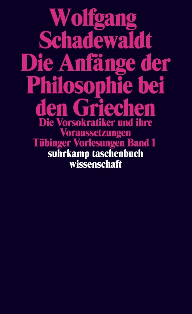 Tübinger Vorlesungen Band 1. Die Anfänge der Philosophie bei den Griechen main product photo