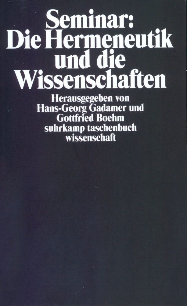 Seminar: Die Hermeneutik und die Wissenschaften main product photo