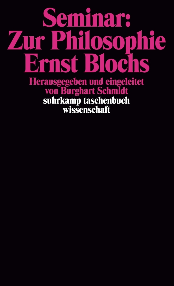 Seminar: Zur Philosophie Ernst Blochs main product photo