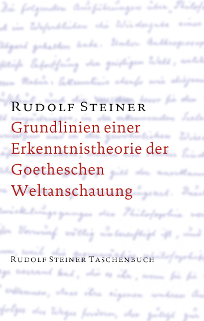 Grundlinien einer Erkenntnistheorie der Goetheschen Weltanschauung main product photo