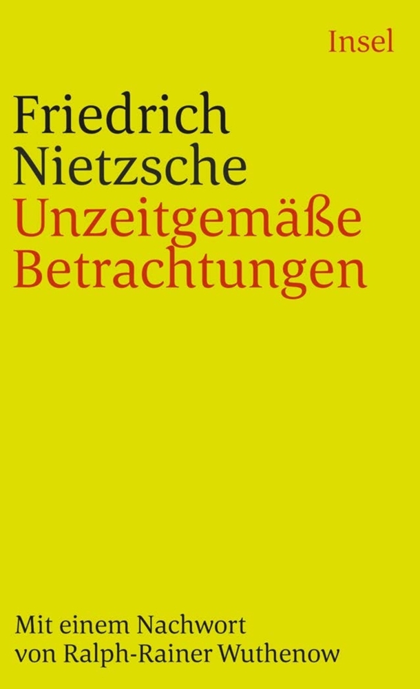 Unzeitgemäße Betrachtungen main product photo