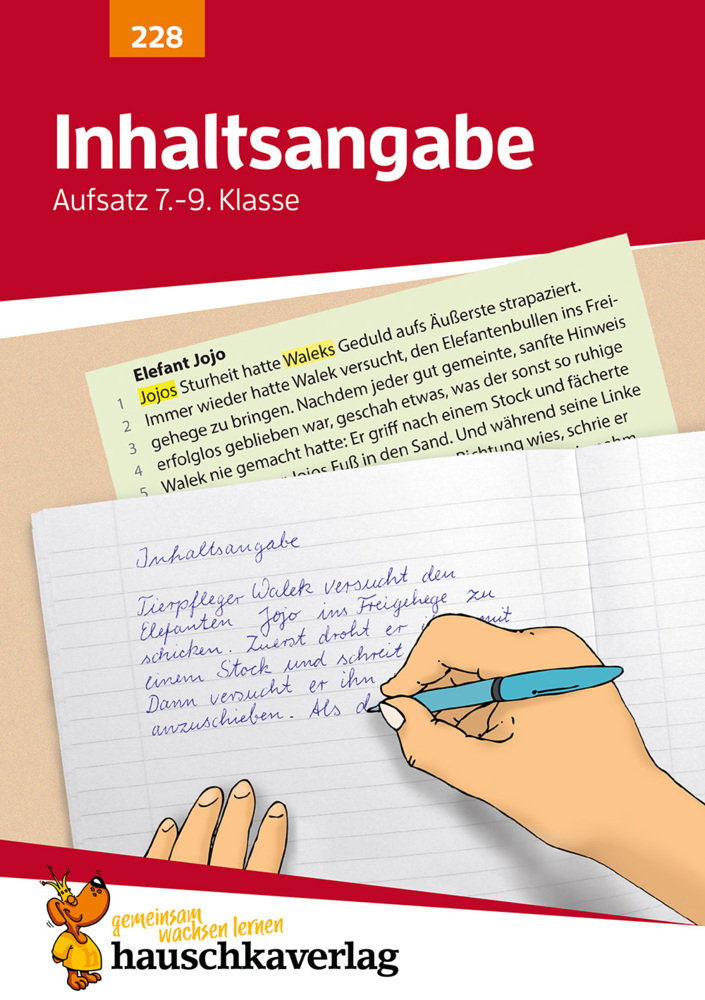 Inhaltsangabe. Aufsatz 7.-9. Klasse, A5-Heft main product photo