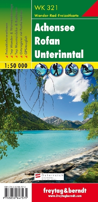 Freytag & Berndt Wander-, Rad- und Freizeitkarte Achensee, Rofan, Unterinntal main product photo