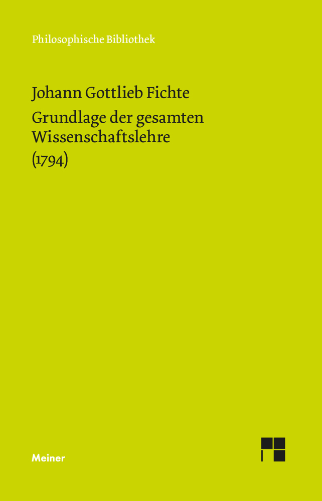 Grundlage der gesamten Wissenschaftslehre main product photo