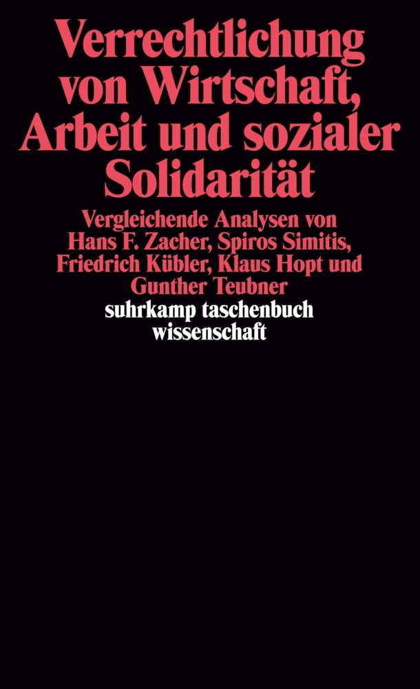 Verrechtlichung von Wirtschaft, Arbeit und sozialer Solidarität main product photo