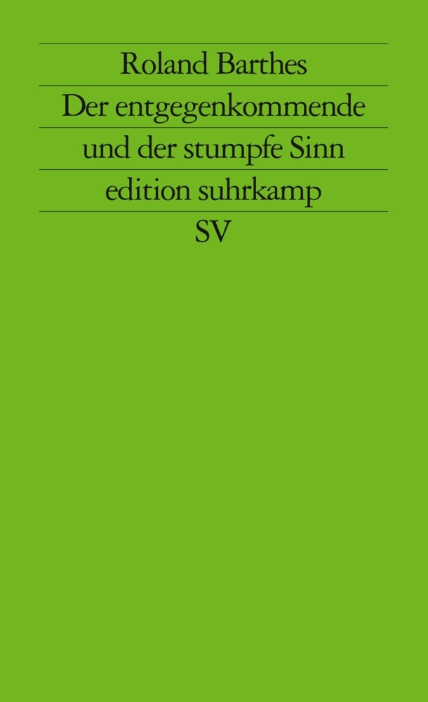Der entgegenkommende und der stumpfe Sinn main product photo