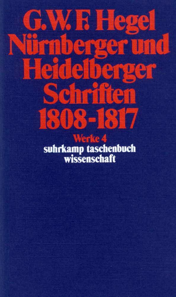 Nürnberger und Heidelberger Schriften 1808-1817 main product photo