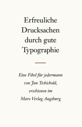 Erfreuliche Drucksachen durch gute Typographie
