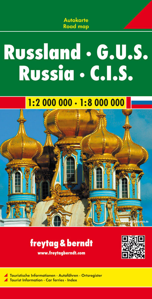 Freytag & Berndt Autokarte Russland, G.U.S. 1:2 Mill. - 1:8 Mill.. Russia, C.I.S.. Russie, C.E.I.; Russische federatie main product photo