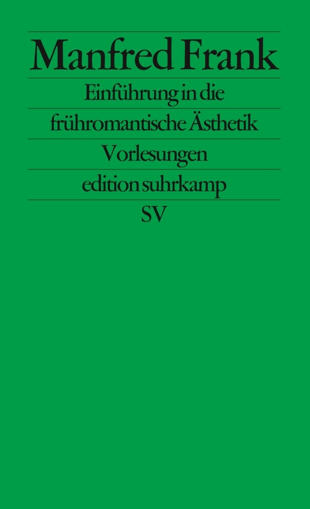 Einführung in die frühromantische Ästhetik main product photo