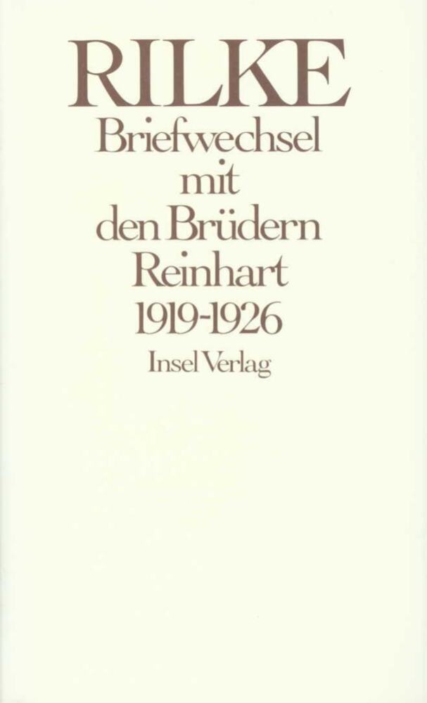 Briefwechsel mit den Brüdern Reinhart 1919-1926 main product photo