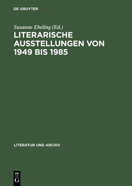 Literarische Ausstellungen von 1949 bis 1985 main product photo