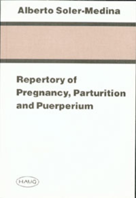 Repertory of Pregnancy, Parturition and Puerperium main product photo