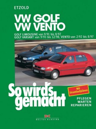 VW Golf Limousine von 9/91 bis 8/97, Golf Variant von 9/93 bis 12/98, Vento von 2/92 bis 8/97
