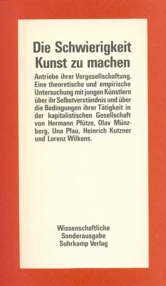 Die Schwierigkeit, Kunst zu machen, Antriebe ihrer Vergesellschaftung main product photo