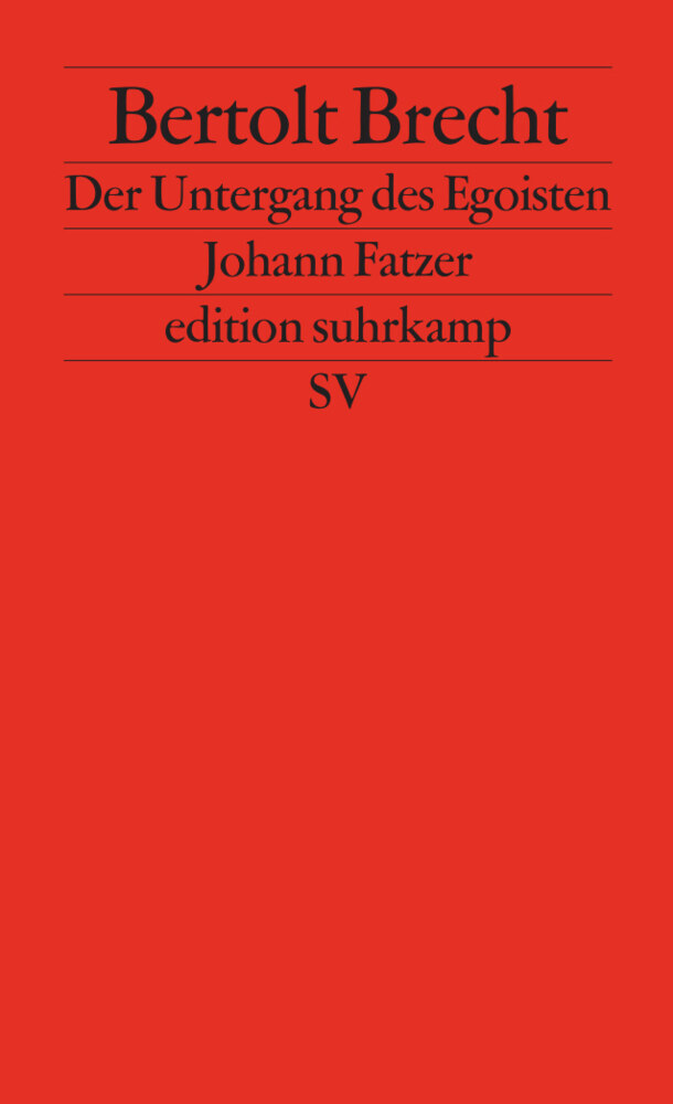 Der Untergang des Egoisten Johann Fatzer main product photo