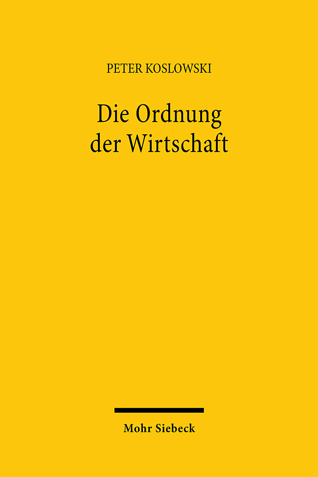 Die Ordnung der Wirtschaft main product photo