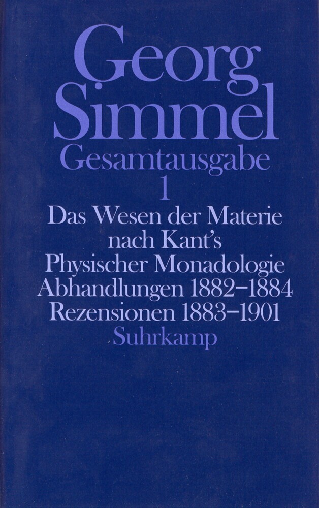 Das Wesen der Materie nach Kant's Physischer Monadologie. Abhandlungen. Rezensionen main product photo