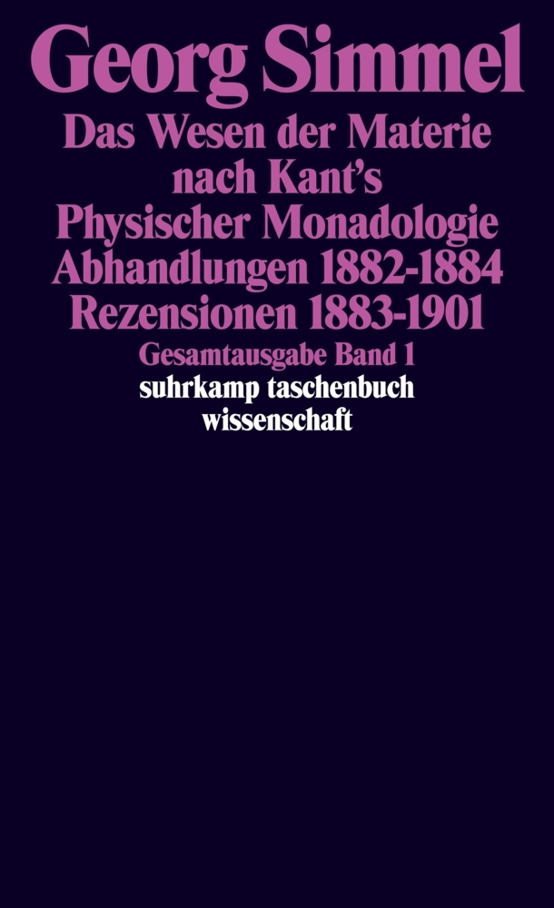 Das Wesen der Materie nach Kant's Physischer Monadologie. Abhandlungen. Rezensionen main product photo