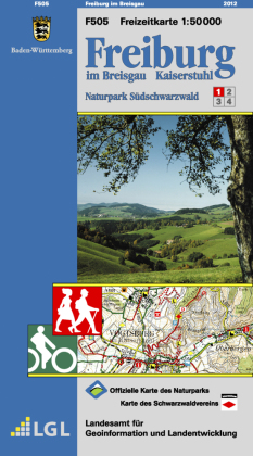 Topographische Freizeitkarte Baden-Württemberg Freiburg im Breisgau, Kaiserstuhl