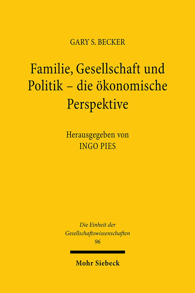 Familie, Gesellschaft und Politik, die ökonomische Perspektive main product photo