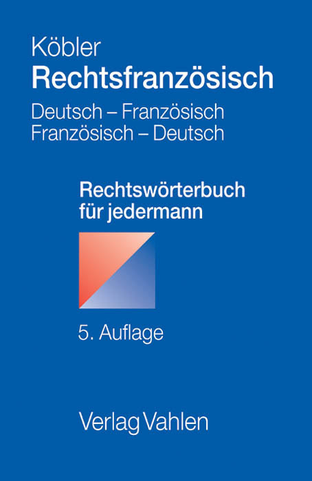 Rechtsfranzösisch, Deutsch-Französisch/Französisch-Deutsch main product photo