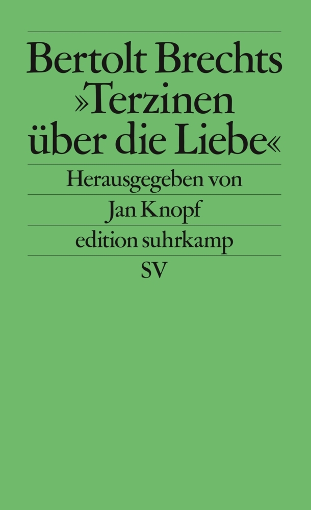 Bertolt Brechts 'Terzinen über die Liebe' main product photo