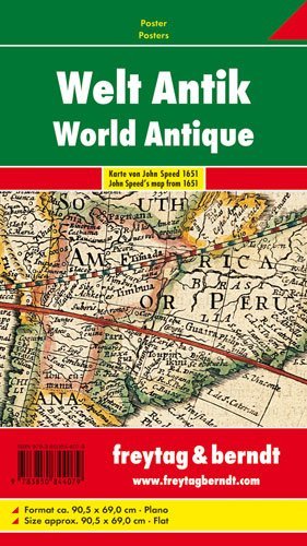 Welt antik, Karte von John Speed 1651, Poster main product photo
