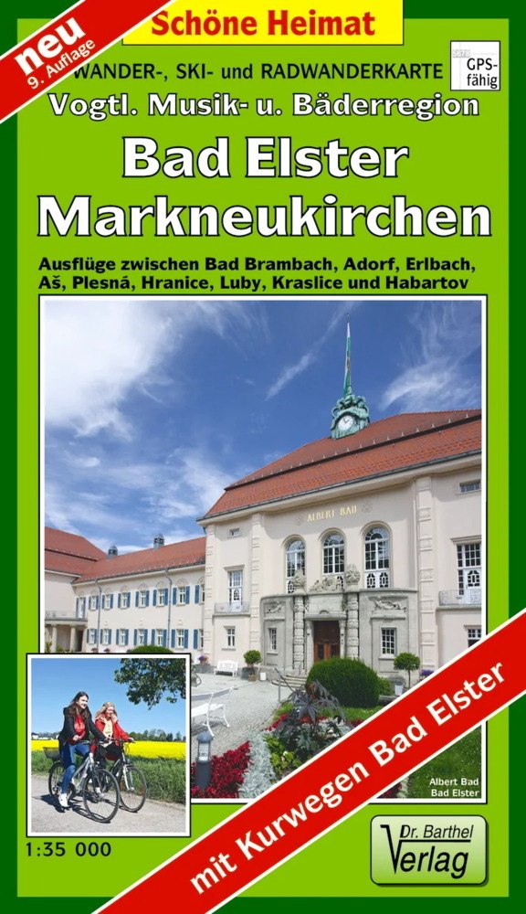 Wander-, Ski- und Radwanderkarte Vogtländische Musik- und Bäderregion, Bad Elster, Markneukirchen main product photo