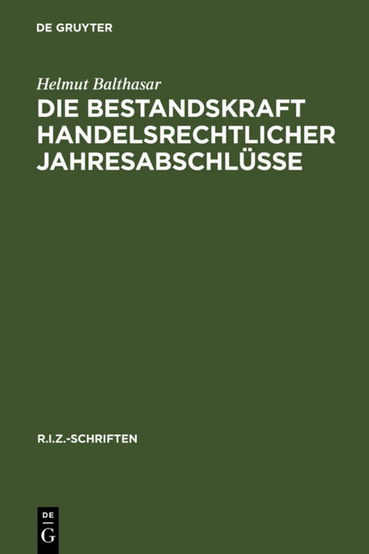 Die Bestandskraft handelsrechtlicher Jahresabschlüsse main product photo