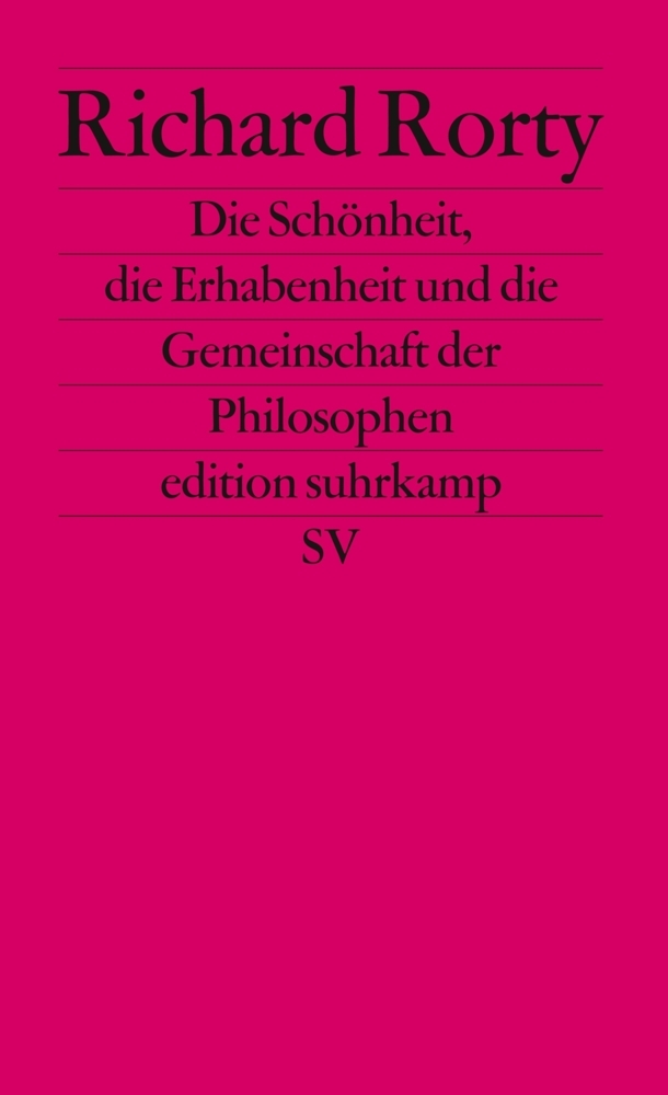Die Schönheit, die Erhabenheit und die Gemeinschaft der Philosophen main product photo