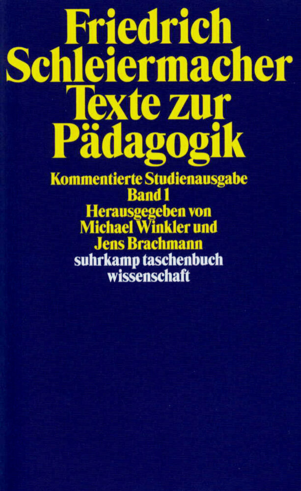 Texte zur Pädagogik. Kommentierte Studienausgabe in zwei Bänden. Tl.1 main product photo