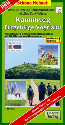 Doktor Barthel Karte Wander-, Ski- und Radwanderkarte Kammweg Erzgebirge-Vogtland