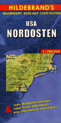 Hildebrand's Urlaubskarte USA Nordosten. USA Northeast. Etats-Unis Nord-Est