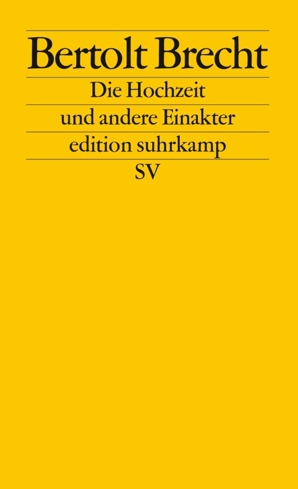 Die Hochzeit und andere Einakter main product photo