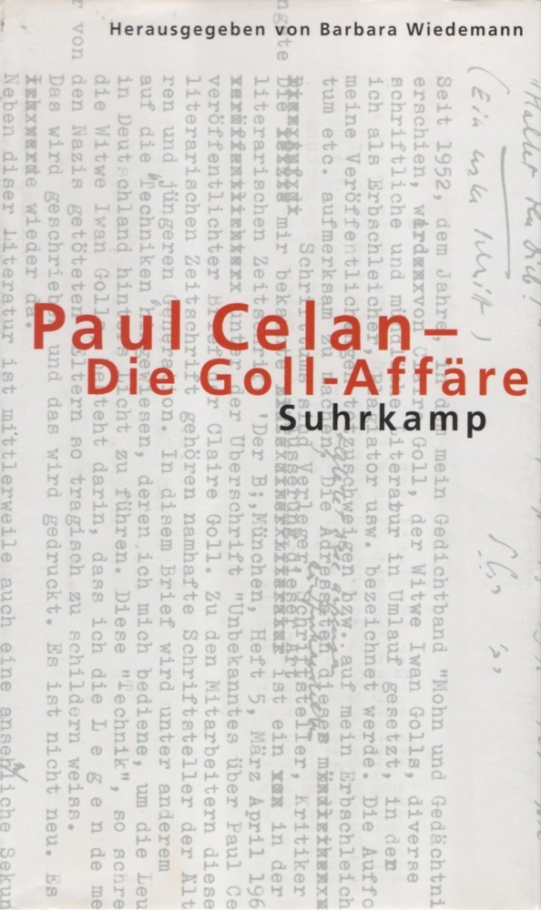 Paul Celan, Die Goll-Affäre main product photo