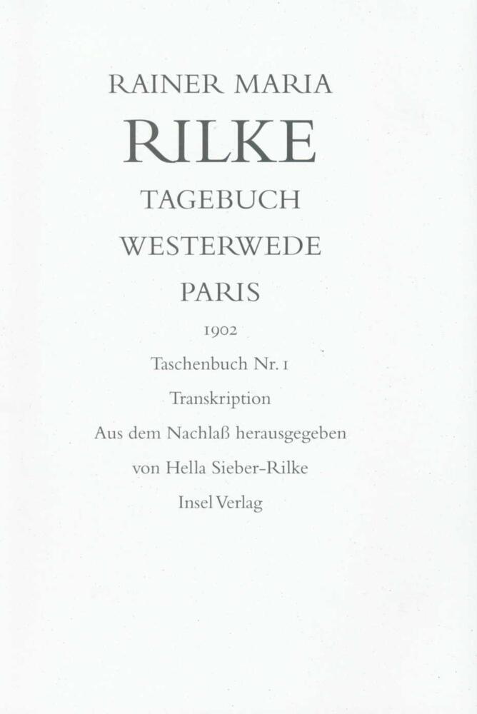 Tagebuch Westerwede und Paris. 1902, 2 Teile main product photo