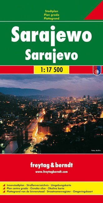 Sarajewo, Stadtplan 1:17.500. Sarajevo main product photo