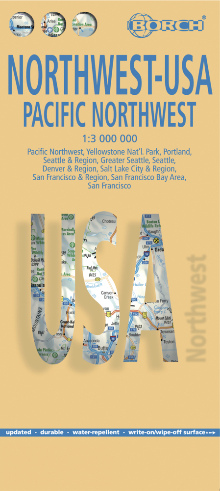 USA Northwest - Pacific Northwest, Borch Map main product photo