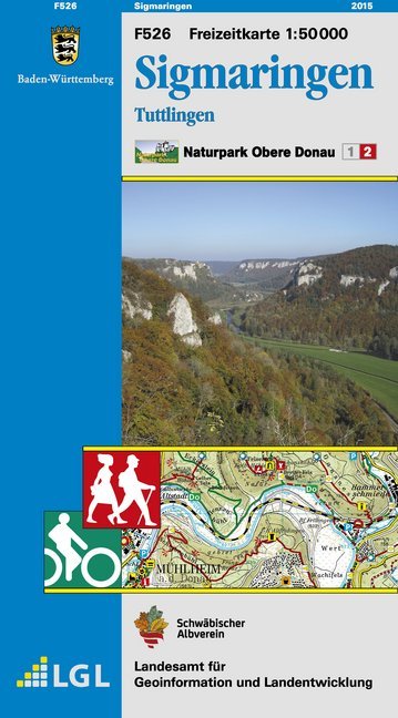 Topographische Freizeitkarte Baden-Württemberg Sigmaringen, Tuttlingen main product photo