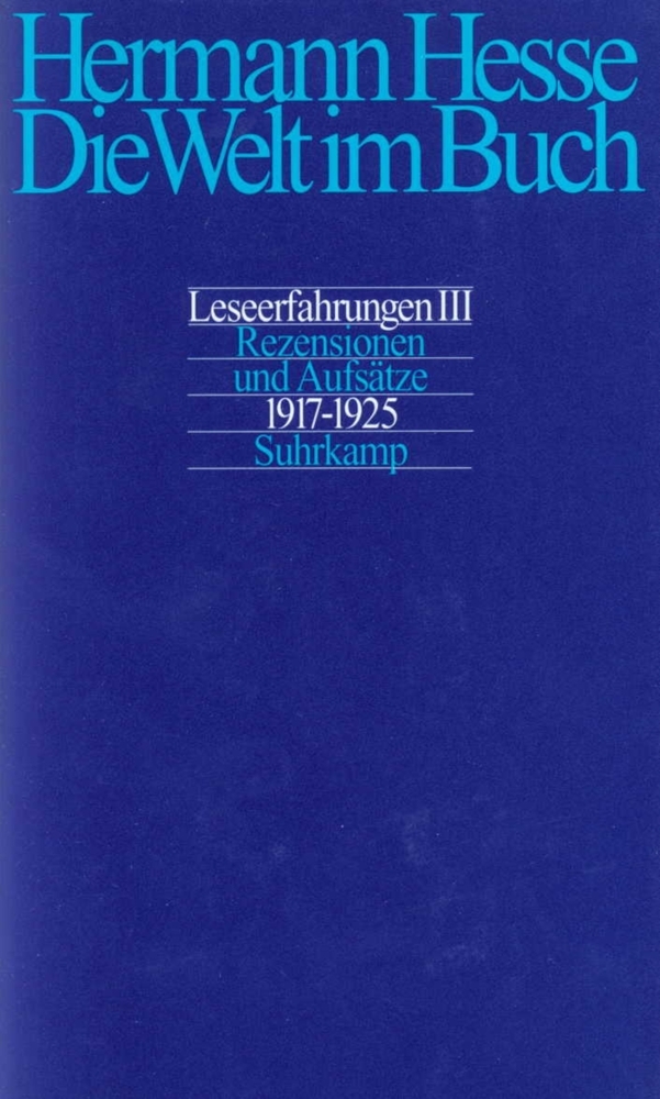 Rezensionen und Aufsätze aus den Jahren 1917-1925 main product photo