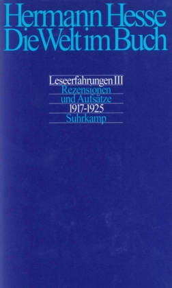 Rezensionen und Aufsätze aus den Jahren 1917-1925