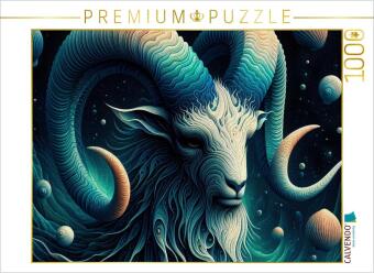 CALVENDO Puzzle Steinbock im Spiralpanzer | 1000 Teile Lege-Gr...