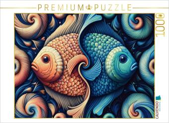 CALVENDO Puzzle Sternzeichen Fische im Spiralfluss | 1000 Teil...